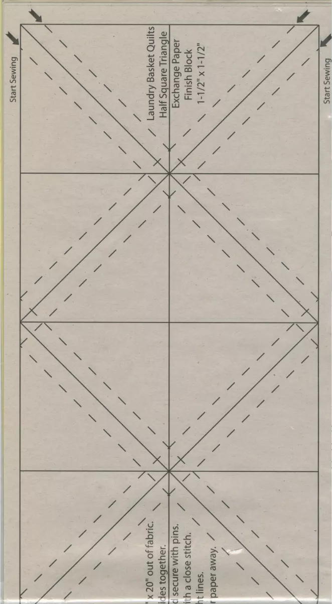 1-1/2" Half Square Triangle Paper by Laundry Basket Quilts