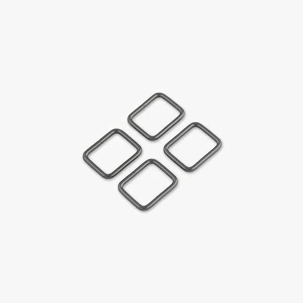 1-rectangle-rings-gunmetal 1"Rectangle Rings Gunmetal