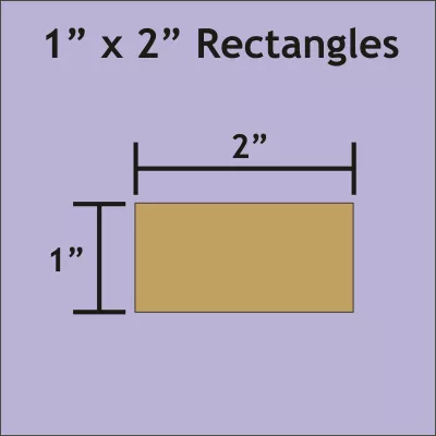 1" x 2" Rectangles 80pc Paper Pieces