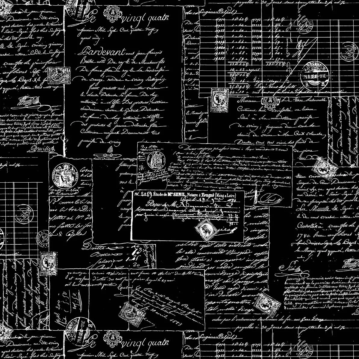 108 Inch Wide Backs Calligraphy Black