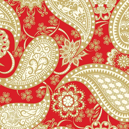 108-wideback-contempo-amanda-murphy-gold-paisley-on-red 108" Wideback - Contempo - Amanda Murphy - Gold Paisley On Red