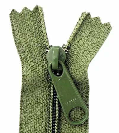 14in Olive Zipper Closed End