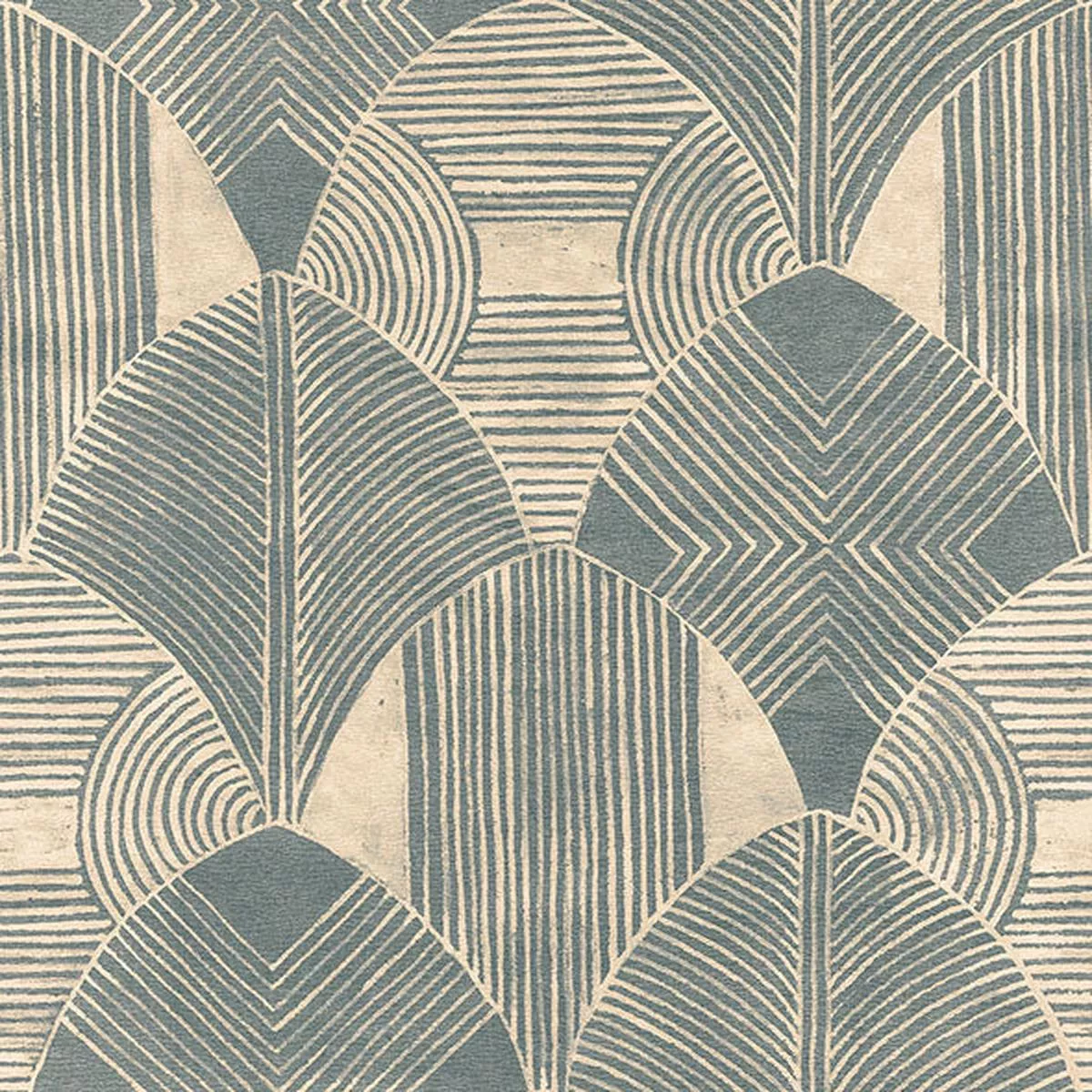 2964-25931 Westport Teal Geometric Wallpaper
