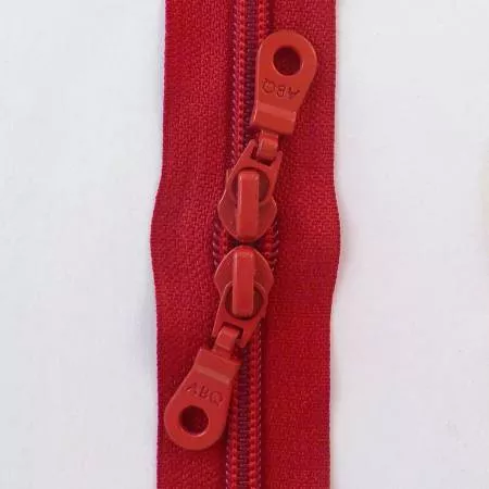 30in Zipper True Red Double Pull