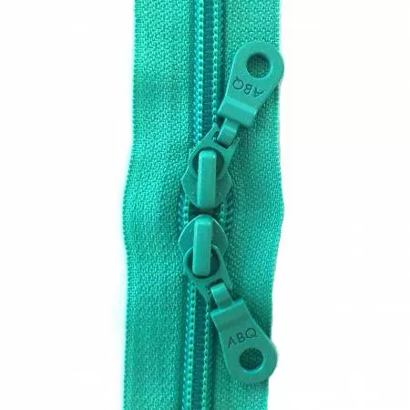 30in Zipper Turquoise Double Pull