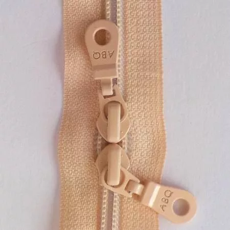30in Zipper Vanilla Cream Double Pull