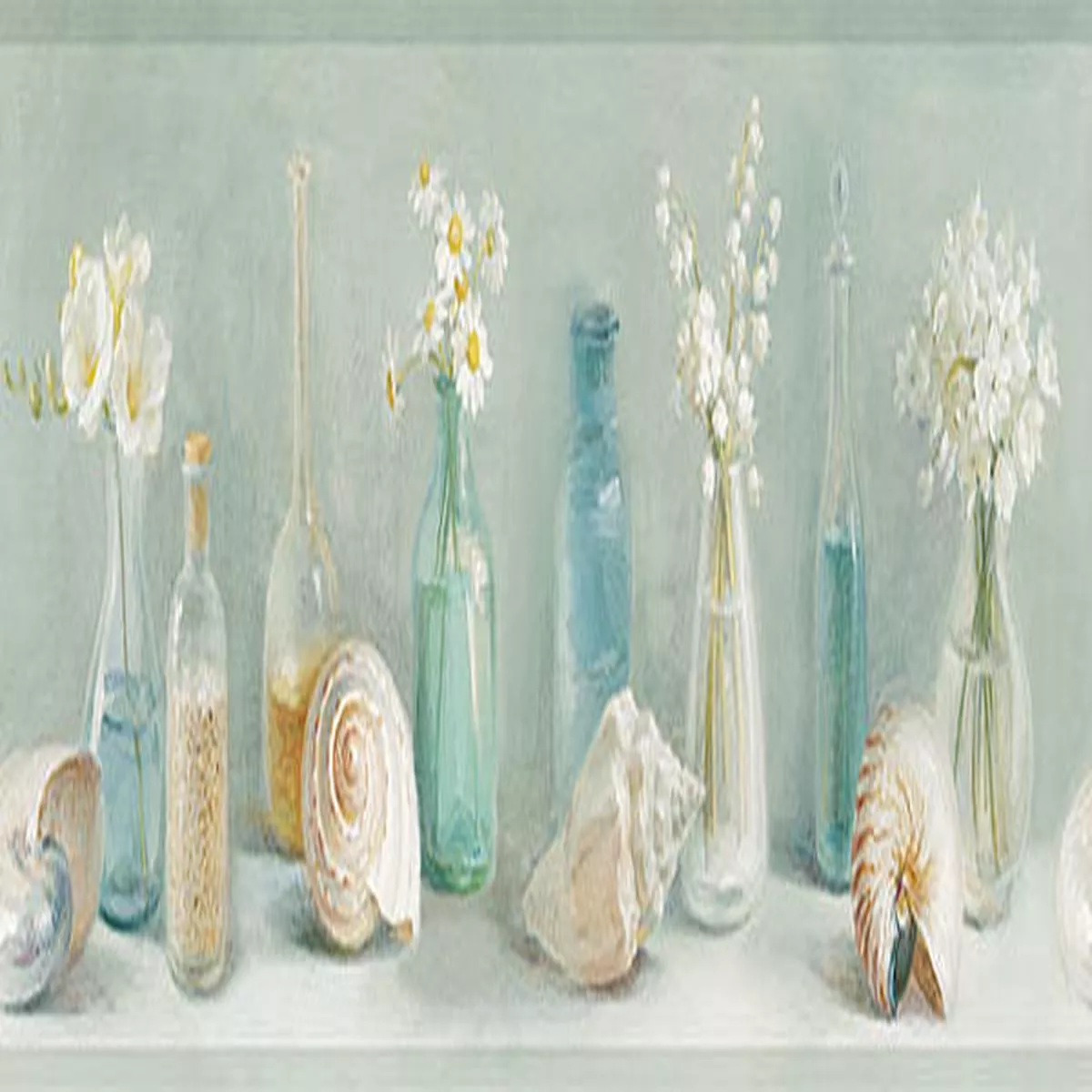 3120-53603b-cahoon-teal-vases-border 3120-53603B Cahoon Teal Vases Border