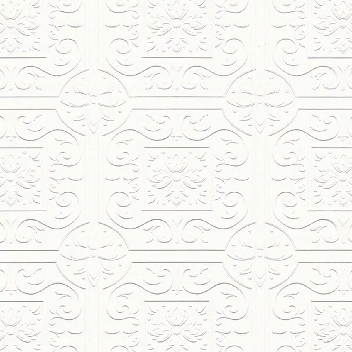 4000-59001-ibold-white-tin-ceiling-scroll-paintable-wallpaper 4000-59001 Ibold White Tin Ceiling Scroll Paintable Wallpaper