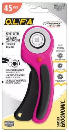 45mm-ergonomic-rotary-cutter-magenta-olfa 45mm Ergonomic Rotary Cutter Magenta | Olfa