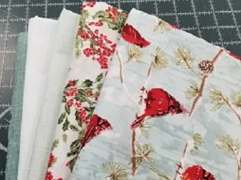 5 One Yard Cuts Winter Birds with binding