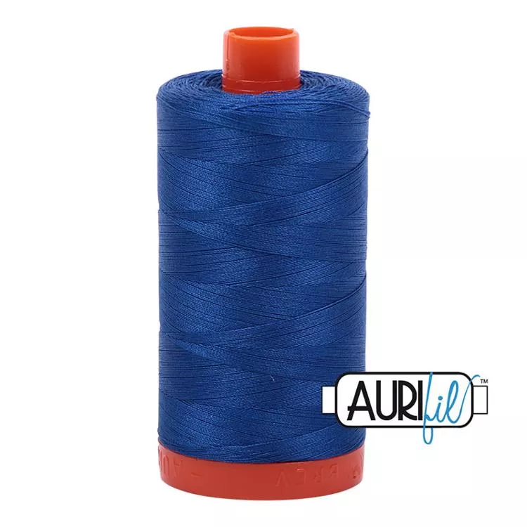 50wt Aurifil Medium Blue 100% Cotton Mako Thread | #2735