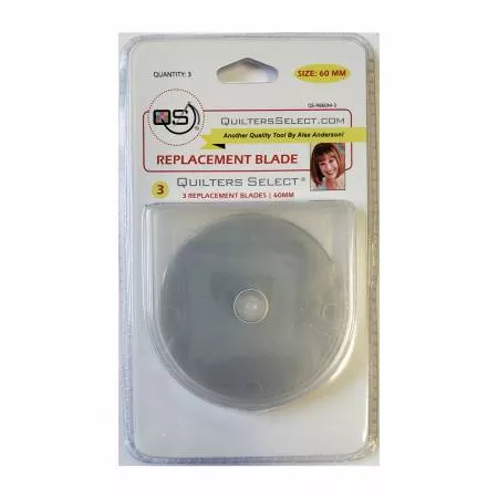 60mm Rotary Blade Replacements 3pk- Quilter's Select