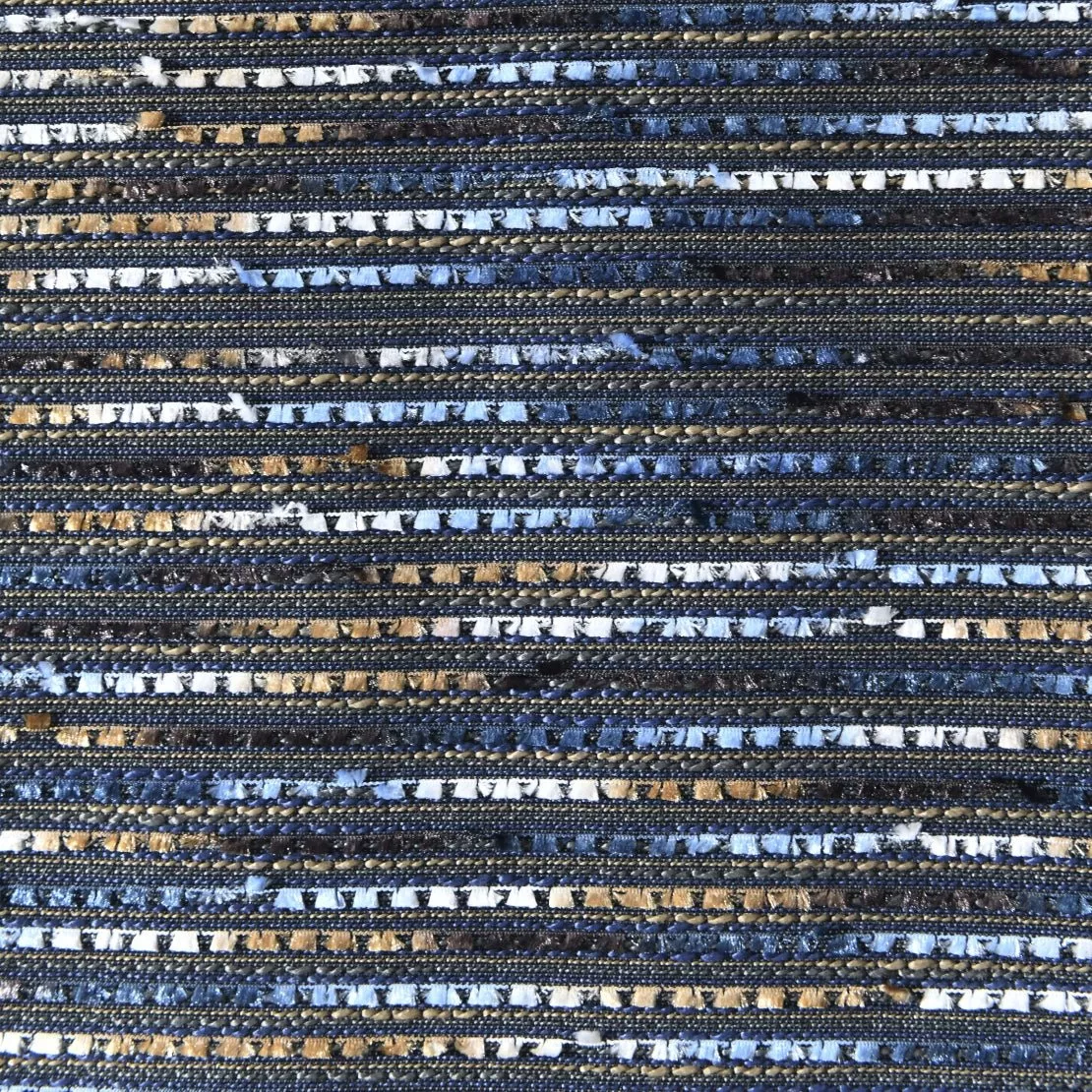 Ankush Navy Blue Stripe Fabric by the Yard | 52″ Wide