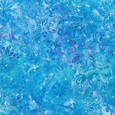 Artisan Batik Winter Sparkle Pointsettia in Water