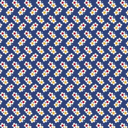 Aunt Grace Simply Charming Double Flowers Navy