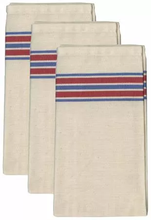 Aunt Martha's Americana Stripe Herringbone Towels Pkg of 3