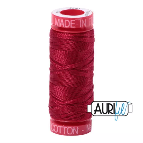 Aurifil Thread 12 wt cotton Red Wine 2260