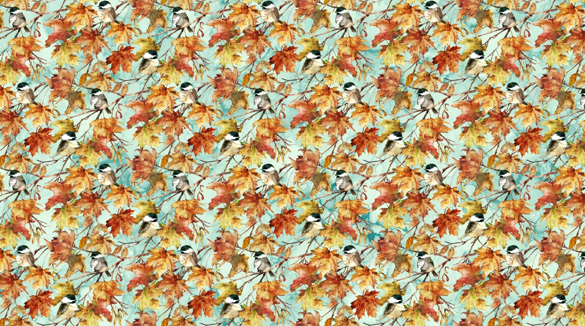 Autumn Breeze - Leaf Texture Dark Green