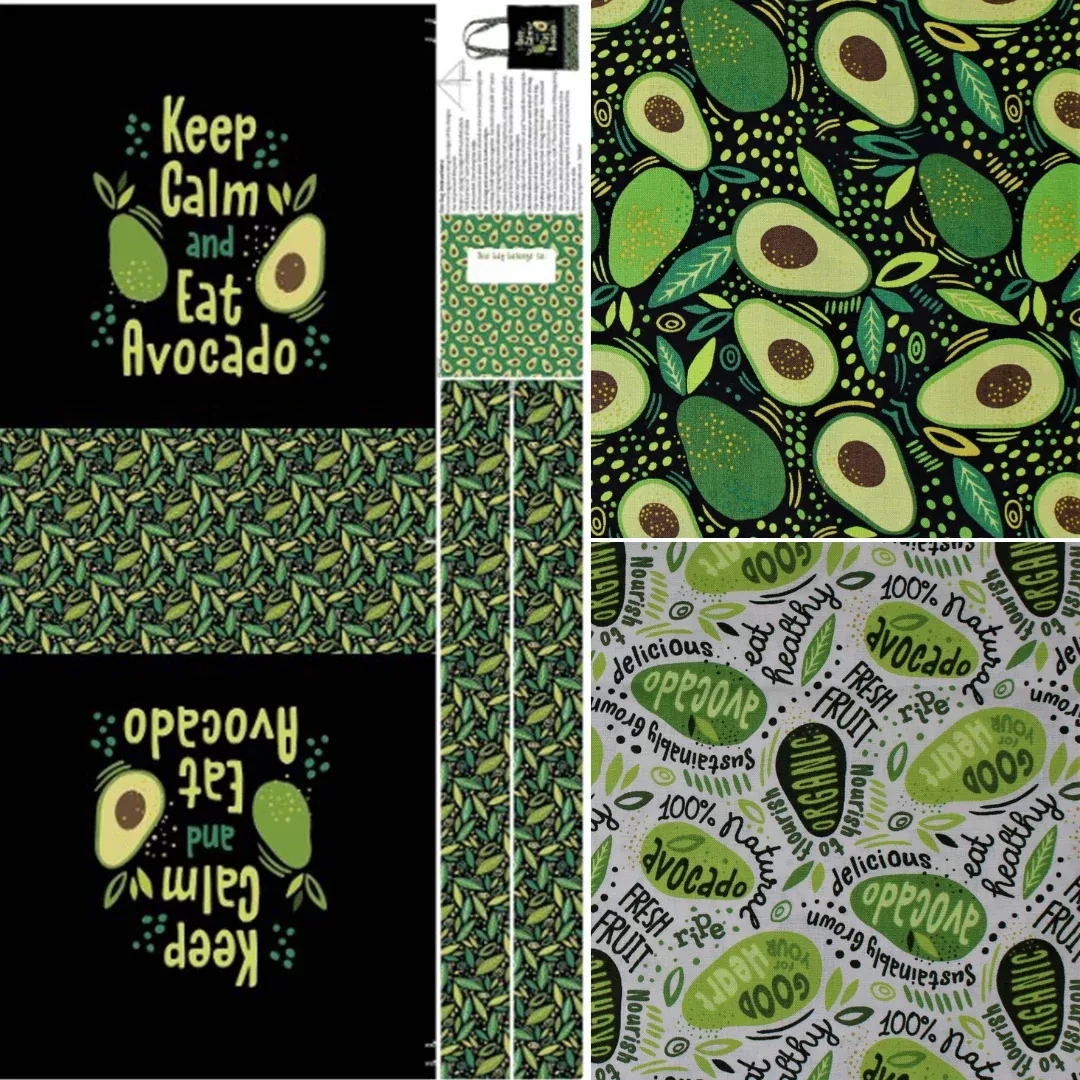 Avocado Love - 45" - 100% cotton