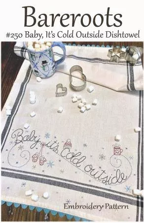 Baby, It's Cold Outside Embroidery Dishtowel Pattern