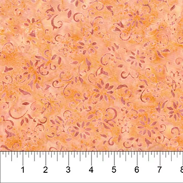 Bamboo Pavilion Pretty Floral Apricot