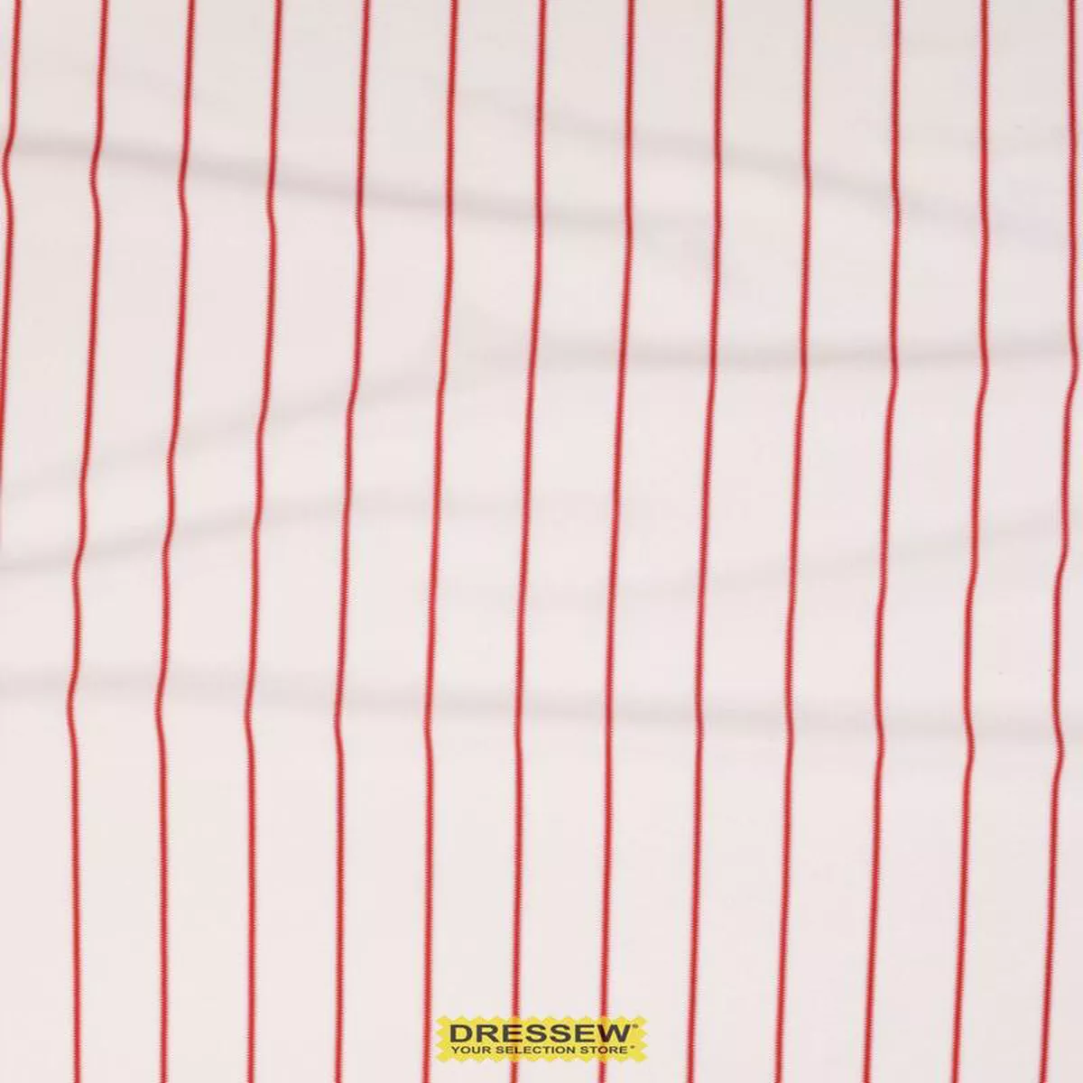 Baseball Pinstripe White / Red