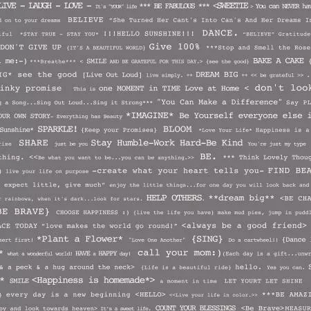 Basics Happy Text Gray