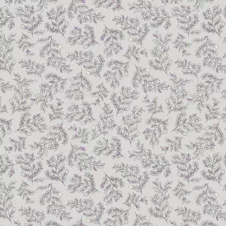 Bee Haven_Bernatex_Leafy Loops Grey