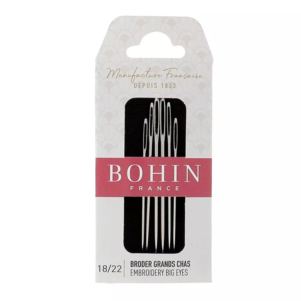 big-eye-embroidery-chenille-needles-assorted-sizes-18-22-6-ct-bohin Big Eye Embroidery-Chenille Needles, Assorted Sizes 18/22 - 6 ct., Bohin