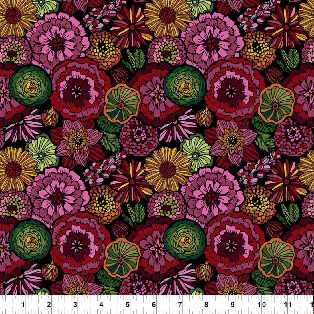 Blooming Elegance Pink/Green by Paintbrush Studio