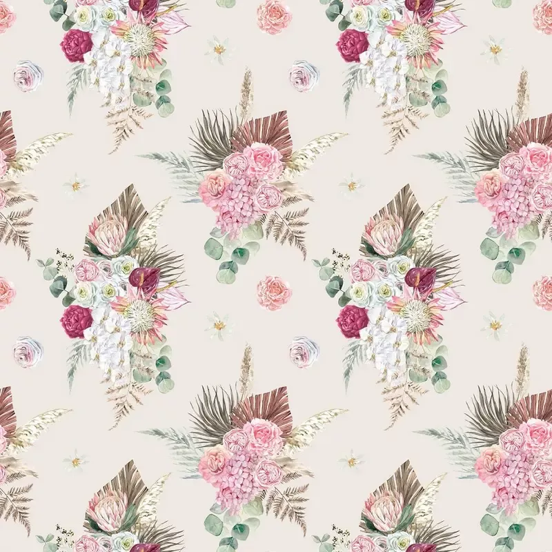boho-floral-pattern-2-fabric Boho Floral Pattern #2 Fabric