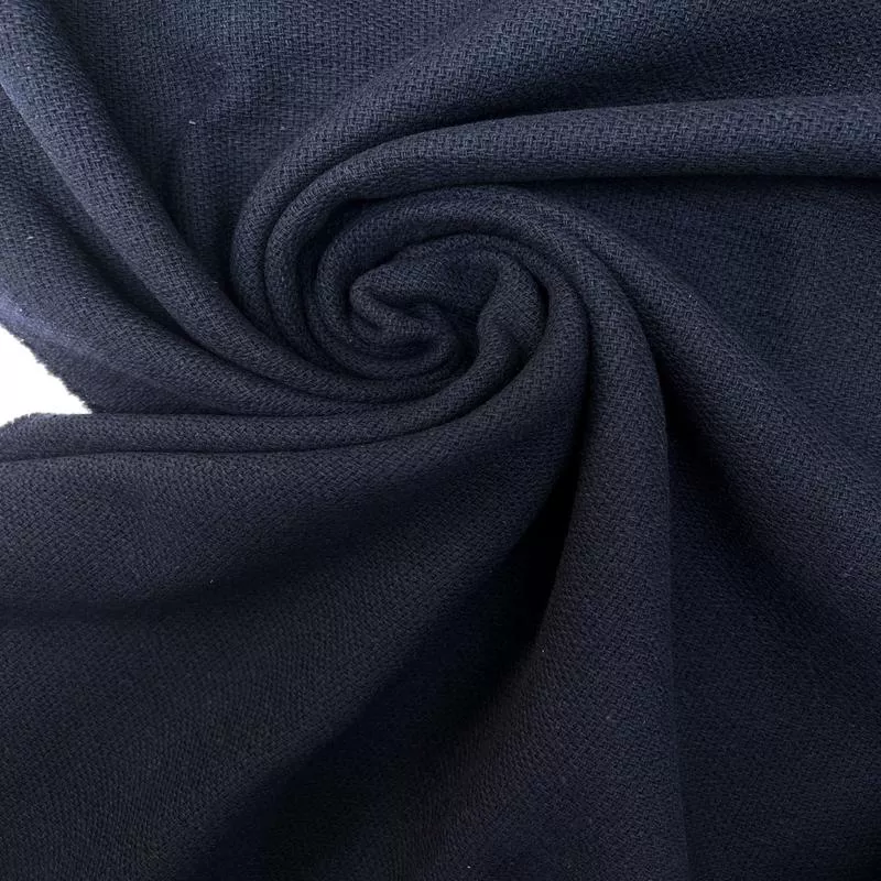 Bonded Blue Wool Acrylic Fabric