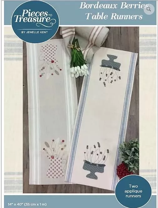 Bordeaux Berries Table Runner Pattern
