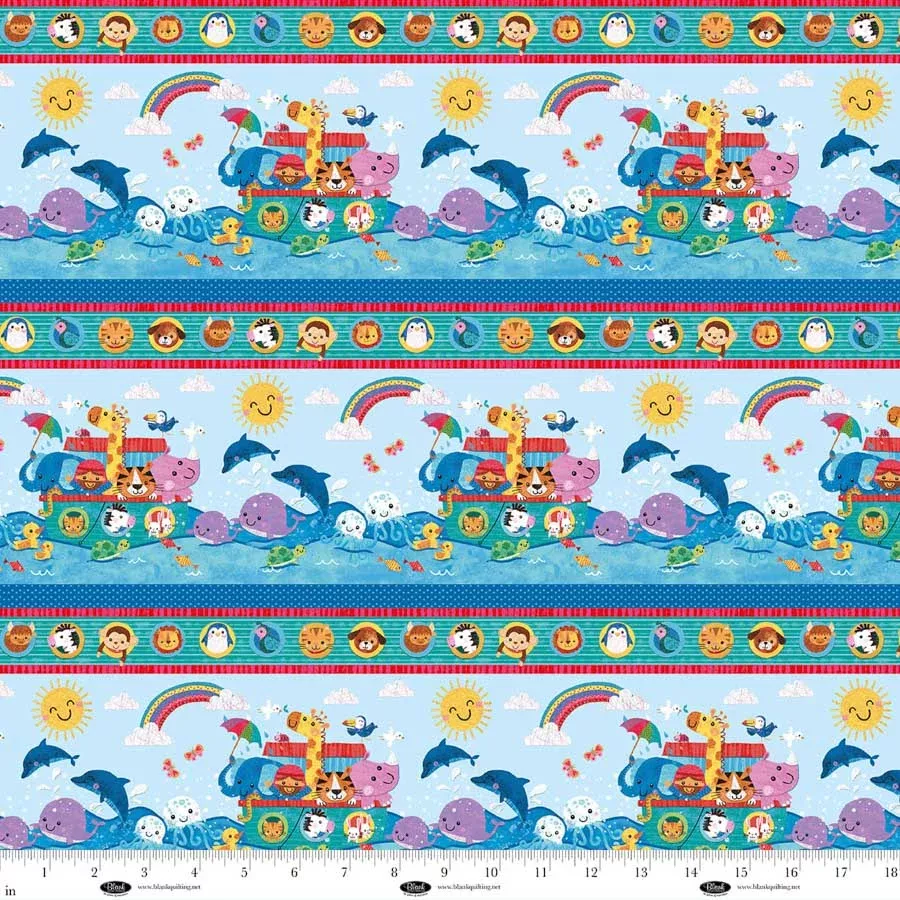 border-stripe-in-light-blue-lindsey-sager-noah-friends-price-per-panel Border Stripe in Light Blue | Lindsey Sager | Noah and Friends | Price Per panel