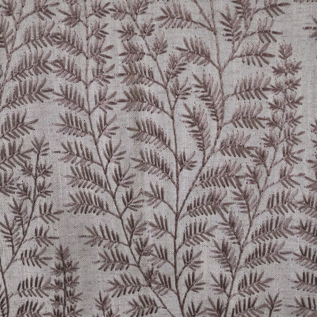 Botanical Brown Leaf Fabric | 54” Wide Polyester —Sold by the Yard