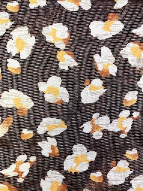 Brown Floral | Mesh