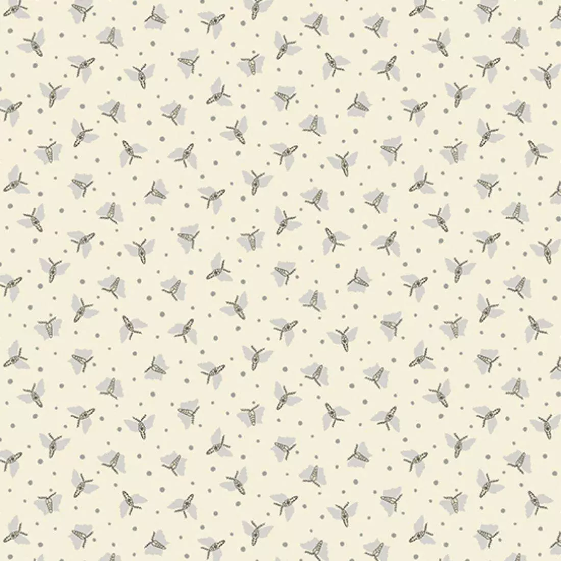 Butterfly Cream by Andover Studio