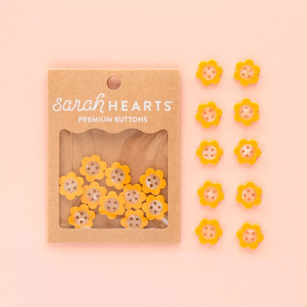 buttons-yellow-daisy-small-5-8 Buttons, Yellow Daisy, Small 5/8"