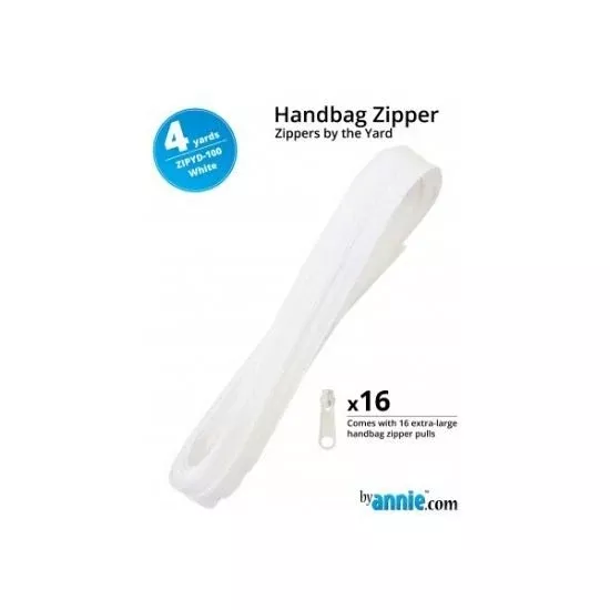 by-annie-zipper-by-yard-white-with-white-pulls by annie Zipper by the Yard White with White Pulls