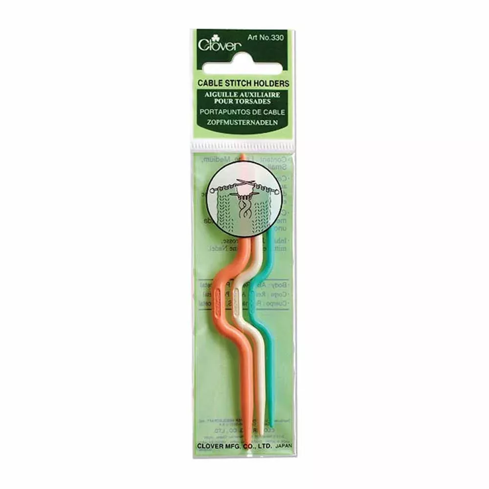 Cable Stitch Holders S/M/L - 3ct - Clover 330