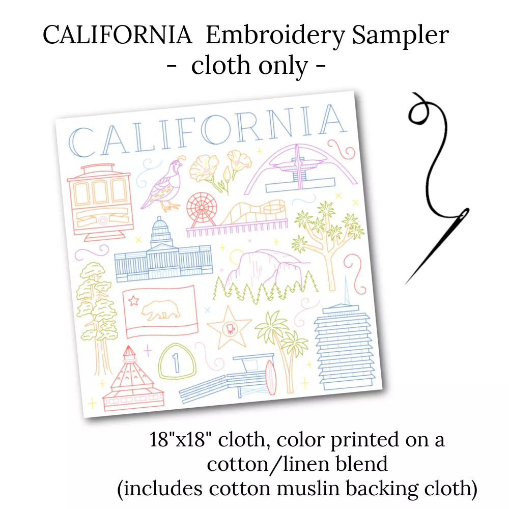 california-embroidery-sampler-sampler-cloth-backing-cloth-only CALIFORNIA Embroidery Sampler (sampler cloth and backing cloth only)