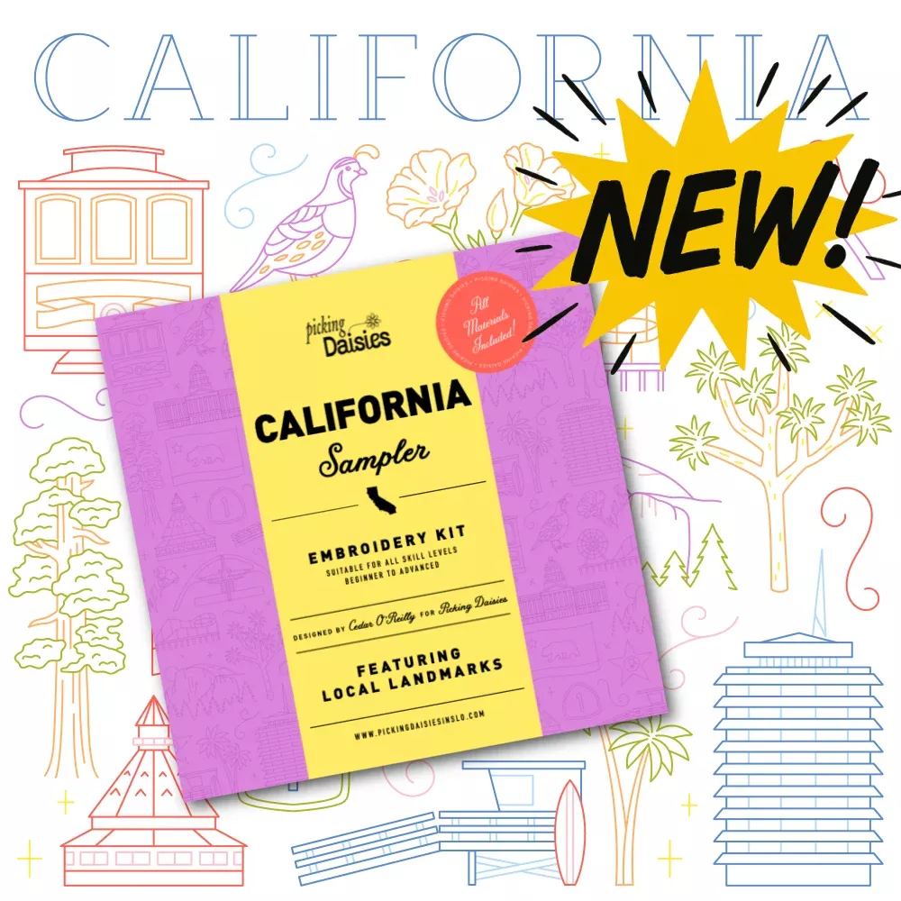 CALIFORNIAEmbroidery Sampler Kit
