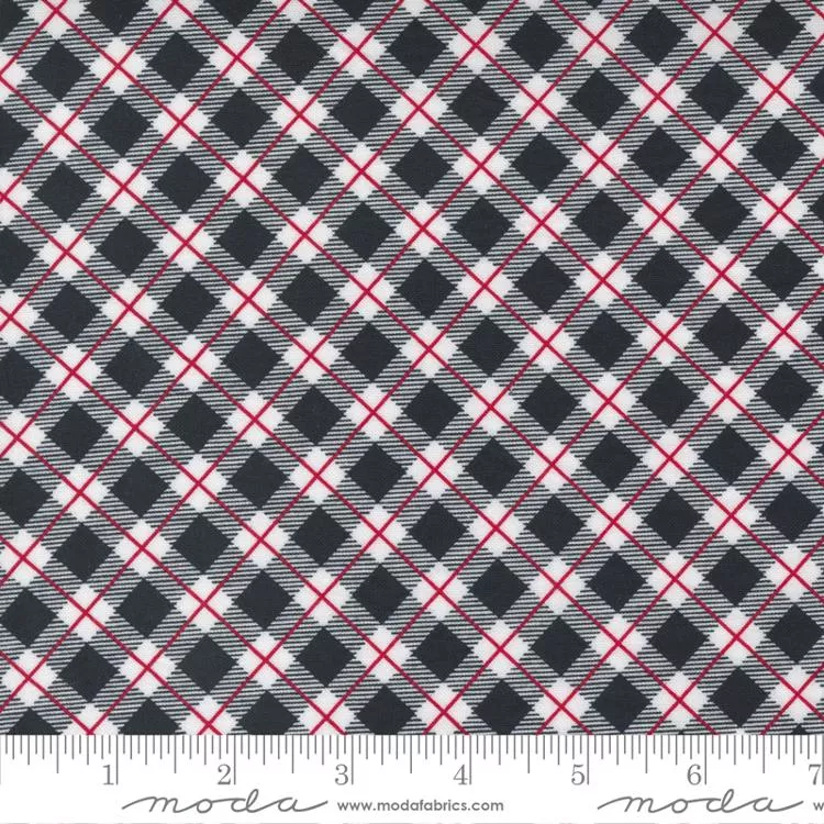 Candy Cane Lane Charcoal Plaid