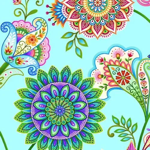 caravan-floral-medallion-vines-blue Caravan – Floral Medallion Vines – Blue