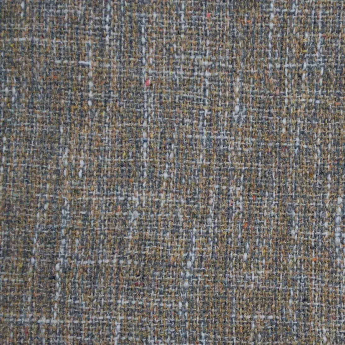 Carty Solid Blue Brown Linen Look Fabric– Sold by the Yard
