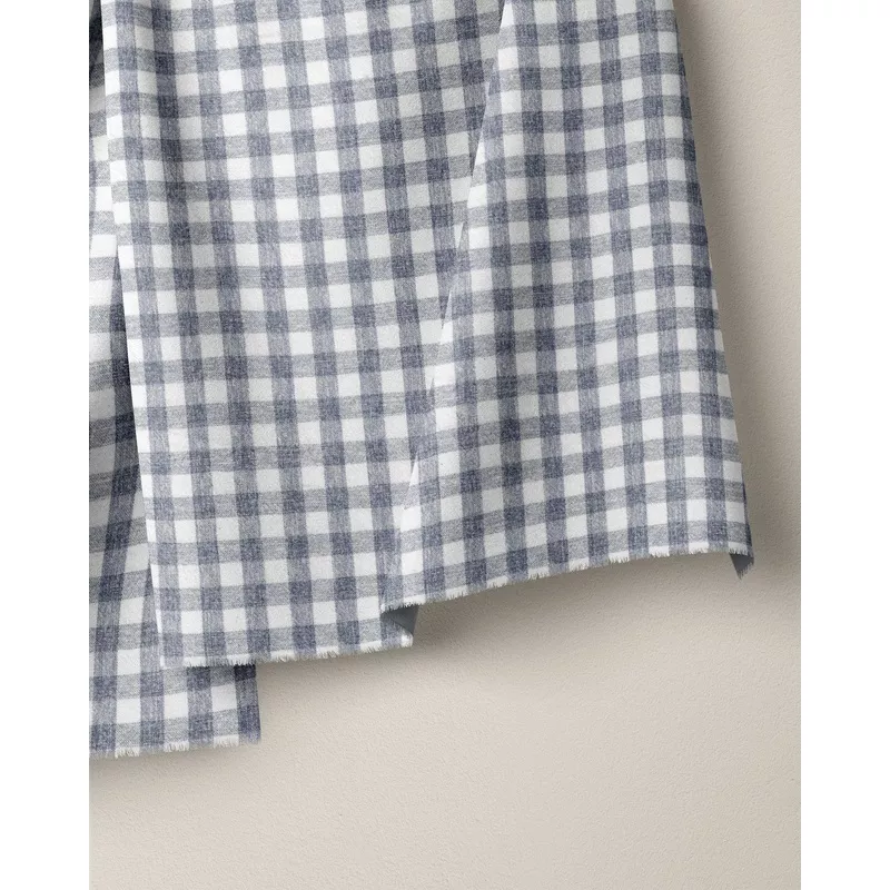 Cast Blue Medium Gingham Stonewash Cotton Linen