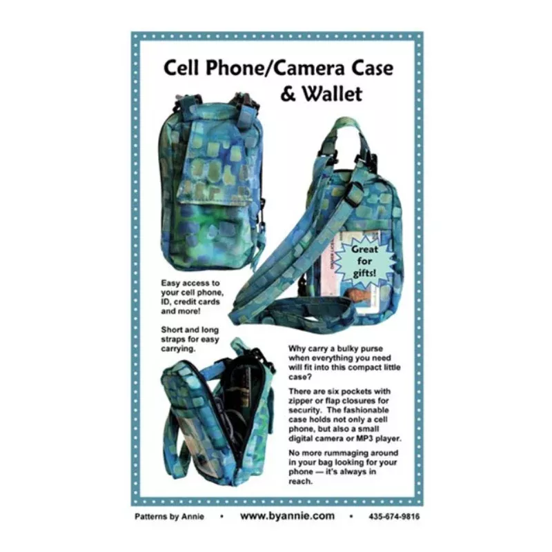 cell-phone-camera-case-wallet-bag-pattern-by-annie Cell Phone/Camera Case & Wallet - Bag Pattern - by annie