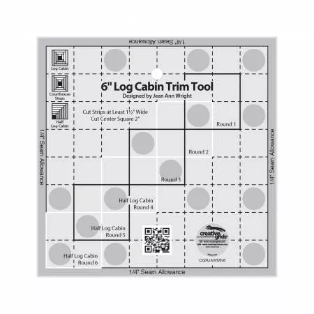 CG 6" Log Cabin Trim Tool Quilt Ruler
