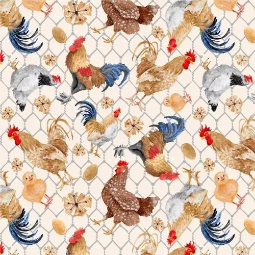 chicken-scratch-chickens-ivoryblank-quilting-9297-41 Chicken Scratch Chickens IvoryBlank Quilting 9297-41
