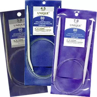 Circular Knitting Needles - 80cm/31.5" length - Unique Brand
